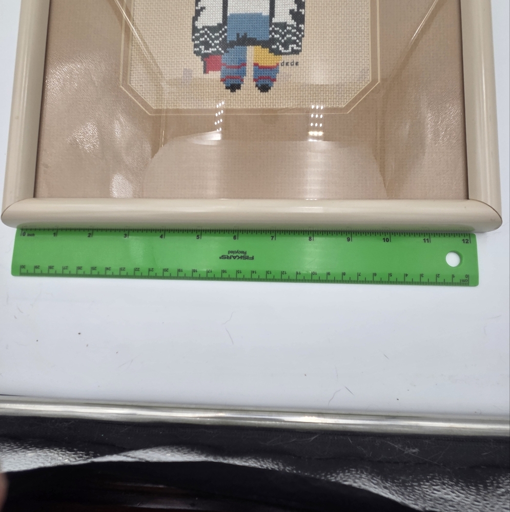 Framed Needlepoint Akush Shalako Warrior Kachina Doll - Picture 8 of 9